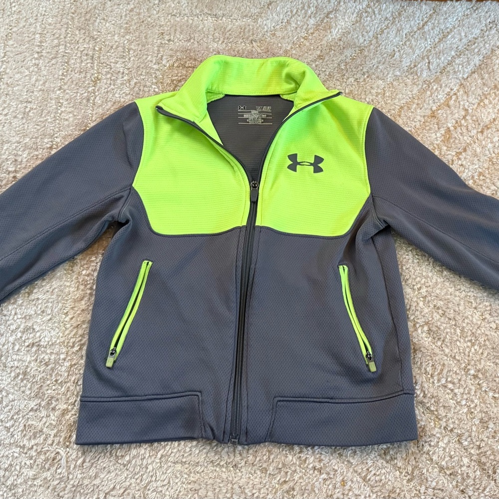 Under Armour Neon Yellow and Gray Jacket